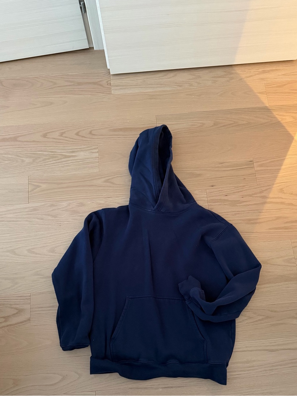Navy Blue Women's Hooded Sweatshirt